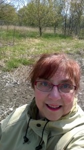 Besides trash, a mattress was removed from the preserve. I found and removed a 2' x 2'  patch of indoor/outdoor carpet from near the pond. My first "selfie"!